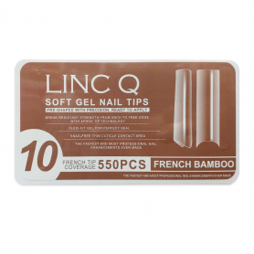 Linc Q Nail Tips10 French Tip French Bamboo 550PC 89479