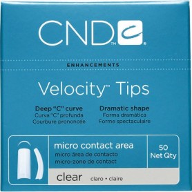 CND Velocity Tips Clear 50 pk Size 9 16989