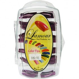 Lamour Marble Tips Dark Purple 100-91