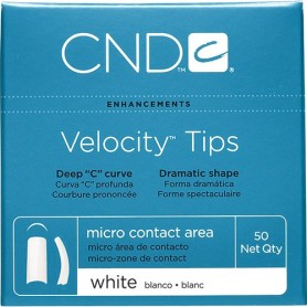 CND Velocity Tips White 50 pk Size 5 16935