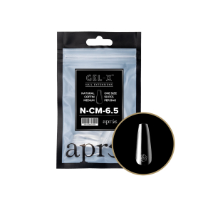 Apres Gel-X Tips Natural Coffin Medium Refill Bag NCM6.5