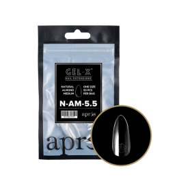 Apres Gel-X Tips Natural Almond Medium Refill Bag NAM5.5