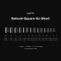 Apres Gel-X Soft Gel Tips Natural Square X-Short 280Pcs 1185