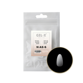 Apres Ombre Gel-X Tips Natural Almond Short Refill Bag NAS6
