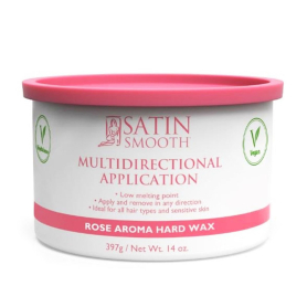 Satin Smooth Multi Application Hard Wax Rose Aroma 14oz