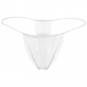 Dukal Reflections Thong Panty,White Disposable100PK 900500-1