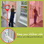 Barre de s&eacute;curit&eacute; ajustable pour porte coulissante et d&eacute;tecteur d'alarme sans fil pour portes et fen&ecirc;tres, blanc