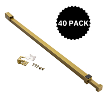 Barre de s&eacute;curit&eacute; pour porte patio avec serrure anti-relevage, ensemble pour contracteurs, or m&eacute;tallique (40 unit&eacute;s)