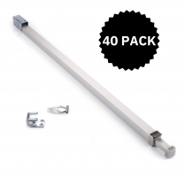 Barre de s&eacute;curit&eacute; pour porte patio avec serrure anti-relevage, ensemble pour contracteurs, blanc (40 unit&eacute;s)