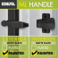 ML Lever Set with Keyed Deadbolt (2 Posts, Matte Black)