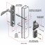 ML Lever Set with Keyed Deadbolt (2 Posts, Satin Chrome)