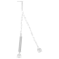 Kit ferme-porte l&eacute;ger pour porte temp&ecirc;te avec cha&icirc;ne anti-vent, blanc