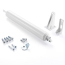 Kit ferme-porte l&eacute;ger pour porte temp&ecirc;te avec cha&icirc;ne anti-vent, blanc