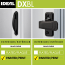Kit ferme-porte lourd pour contre-porte avec poign&eacute;e &agrave; tirer DX, noir