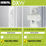 Kit ferme-porte lourd pour contre-porte avec poign&eacute;e &agrave; tirer DX, blanc