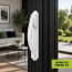 Kit ferme-porte lourd pour contre-porte avec poign&eacute;e &agrave; tirer DX, blanc