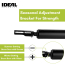 Kit Ferme-porte pour contre-porte lourde avec loquet &agrave; bouton poussoir Classic, noir