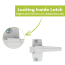 Bundle Heavy Storm Door Closer with Classic Push Button Storm Door Handle, White