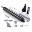 Closer for Heavy Storm Doors with Chain and Wide Bracket, Black (1.25-2 inches thick)