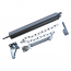 Closer for Heavy Storm Doors with Chain and Wide Bracket, Black (1.25-2 inches thick)