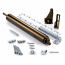 Closer for Heavy Storm Doors with Chain and Wide Bracket, Brown (1.25-2 inches thick)