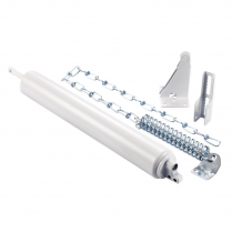 Closer for Heavy Storm Doors with Chain and Wide Bracket, White (1.25-2 inches thick)