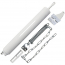 Closer for Heavy Storm Doors with Chain and Wide Bracket, White (1.25-2 inches thick)