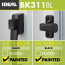 Kit Ferme-porte standard pour porte temp&ecirc;te avec VP poign&eacute;e &agrave; bouton-poussoir , noir