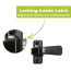Kit Ferme-porte standard pour porte temp&ecirc;te avec VP poign&eacute;e &agrave; bouton-poussoir , noir