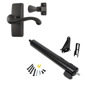 Kit de ferme-porte lourd avec Touch-N-Hold et poign&eacute;e GL, noir mat