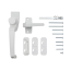 Kit Ferme-porte standard pour contre-porte avec loquet &agrave; bouton poussoir Classic, blanc