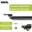 Kit standard de ferme-porte anti-temp&ecirc;te avec poign&eacute;e VP, noir mat