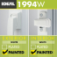 Kit standard de ferme-porte anti-temp&ecirc;te avec poign&eacute;e VP, blanc