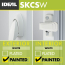 Kit Ferme-porte standard pour contre-porte avec ensemble de poign&eacute;e tirante CS, blanc