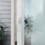 Kit Ferme-porte standard pour contre-porte avec ensemble de poign&eacute;e tirante CS, blanc