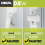 Kit standard de ferme-porte anti-temp&ecirc;te avec poign&eacute;e DX, blanc