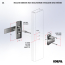 Levier moderne pour contre-porte style AJ, laiton
