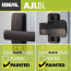 Discontinued: AJ Modern Lever Set For Storm Doors, Black