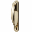 DX Pull Handle Latch Set With Back Plate, Bright Brass