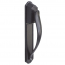 DX Pull Handle Latch Set With Back Plate, Black