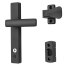 EL Lever Handle with Keyed Deadbolt - 2 Posts with Tie Down Screw, Matte Black