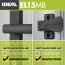 EL Lever Handle with Keyed Deadbolt - 2 Posts with Tie Down Screw, Matte Black