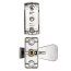 EL Lever Handle with Keyed Deadbolt - 2 Posts with Tie Down Screw, Satin Chrome
