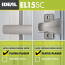 EL Lever Handle with Keyed Deadbolt - 2 Posts with Tie Down Screw, Satin Chrome