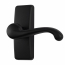 Ensemble de poign&eacute;e &agrave; bec-de-cane GL avec loquet int&eacute;rieur verrouillable, noir mat