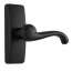 Ensemble de poign&eacute;e &agrave; bec-de-cane GL avec loquet int&eacute;rieur verrouillable, noir mat