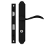 MC Mortise Lever Set With Keyed Deadbolt, Curved Lever, Matte Black