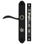 MC Mortise Lever Set With Keyed Deadbolt, Curved Lever, Matte Black