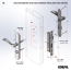 MC Mortise Lever Set With Keyed Deadbolt, Curved Lever, Matte Black