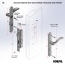 MC Mortise Lever Set With Keyed Deadbolt, Curved Lever, Matte Black